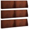 vidaXL Muro di contenimento 6 pz 80 x 12 x 50 cm Acciaio Corten