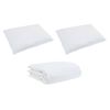 vidaXL Set di Piumoni con cuscino 3 pcs Bianco Piuma d'anatra