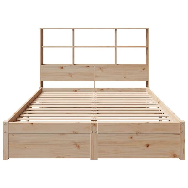 vidaXL Letto Libreria senza Materasso 120x200cm Legno Massello di Pino