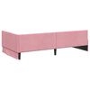 vidaXL Cornice del letto ad angolo Rosa 80 cm x 200 cm Velluto