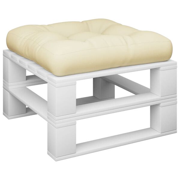 vidaXL Cuscino per Pallet Crema 58x58x10 cm in Tessuto