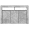 vidaXL Credenza Grigio cemento 116 x 30 x 75 cm Legno multistrato