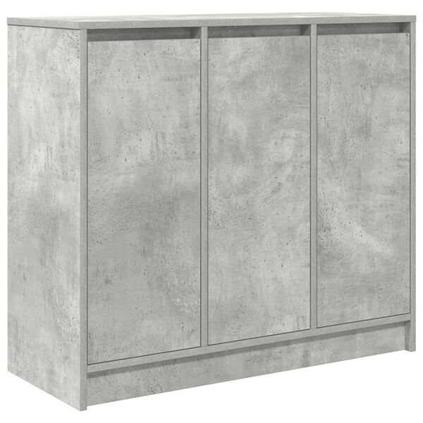 vidaXL Credenza Grigio Cemento 85x34x76 cm in Legno Multistrato