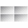 vidaXL Gradini per Scale 4 pz 90 x 50 cm Argento Alluminio
