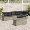 vidaXL Set Divano da Giardino 8 pcs Grigio chiaro polyrattan