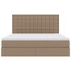 vidaXL Letto con contenitore e LED con led Cappuccino 160 x 200 cm