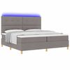 vidaXL Letto a Sorgente LED con materasso Talpa 200 x 200 cm Tessuto