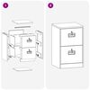 vidaXL Armadio per File con cassetto Bianco 44 x 50 x 106.5 cm