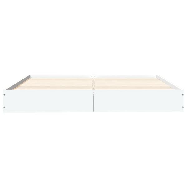 vidaXL Giroletto Bianco 135x190 cm in Legno Multistrato