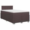 vidaXL Letto box spring con materasso Marrone Scuro 120 x 200 cm