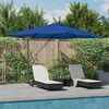 vidaXL Parasol Roma a braccio con blocco Blu e Nero 352 x 251 x 265 cm