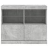 vidaXL Credenza con Luci LED Grigio Cemento 81x37x67 cm