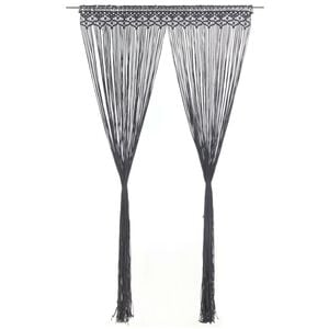 vidaXL Tenda Macram&egrave; Antracite 140x240 cm in Cotone