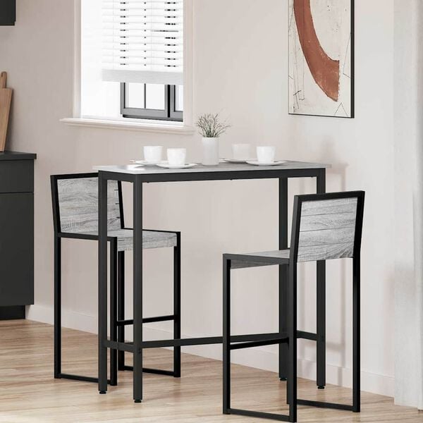 vidaXL tavolo Grigio Sonoma 100 x 40 x 100,5 cm