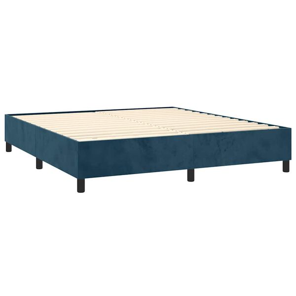 vidaXL Struttura Letto a Rete a Molle Blu Scuro 180x200 cm in Velluto