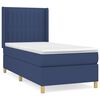 vidaXL Giroletto a Molle con Materasso Blu 80x200 cm inTessuto