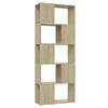 vidaXL Libreria/Divisorio Rovere Sonoma 60x24x155 cm