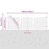 vidaXL Palo della recinzione Argento 50 x 0,5 m (rete 36 mm) Acciaio