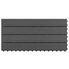 vidaXL Pietra per decking 6 pcs Nero 60 x 30 cm WPC