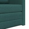 vidaXL Divano letto 60cm Verde Scuro Tessuto