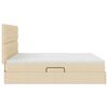 vidaXL Letto con Contenitore Crema 200 x 200 cm Pelle Sintetica