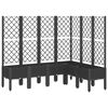 vidaXL Fioriera da Giardino con Traliccio Nera 160x120x142 cm in PP