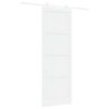 vidaXL Porta scorrevole Bianco 83 x 232 cm Legno Massello di Pino