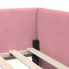 vidaXL Cornice del letto ad angolo Rosa 80 cm x 200 cm Velluto
