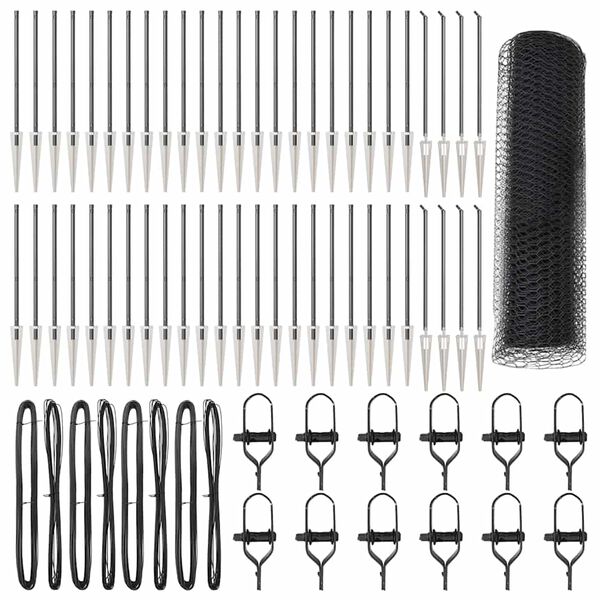 vidaXL Palo della recinzione Grigio 100 x 0,8 m (mesh da 13 mm)