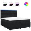 vidaXL Giroletto a Molle con Materasso Nero 180x200 cm in Velluto