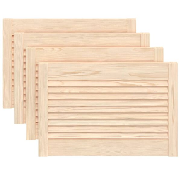 vidaXL Ante con Design a Lamelle 4 pz 39,5x59,4 cm in Legno di Pino