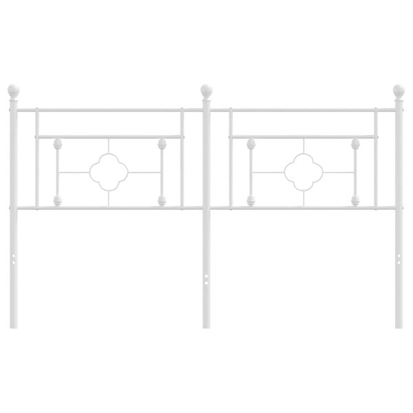 vidaXL Testiera di Ricambio in Metallo Bianco 160 cm