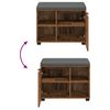 vidaXL Panca per ingresso con cuscino Legno vecchio 60 x 38 x 46 cm