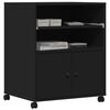 vidaXL Supporto per Stampante con Ruote Nero 60x48x74 cm
