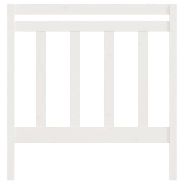 vidaXL Testiera per Letto Bianca 106x4x100cm in Legno Massello di Pino