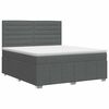 vidaXL Letto box spring con materasso Grigio Scuro 140 x 190 cm