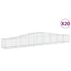 vidaXL Cesti Gabbioni ad Arco 20 pz 400x50x40/60 cm Ferro Zincato