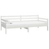 vidaXL Divano Letto con Materasso 90x200 cm Bianco in Legno di Pino