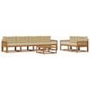 vidaXL Set di divani da esterno con cuscino 7 pcs Naturale e Beige