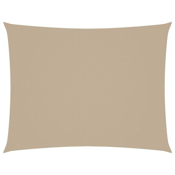 vidaXL Parasole a Vela Oxford Rettangolare 5x6 m Beige