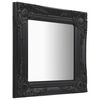 vidaXL Specchio da Parete Stile Barocco 40x40 cm Nero