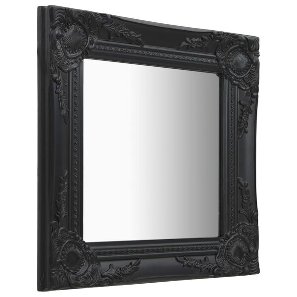 vidaXL Specchio da Parete Stile Barocco 40x40 cm Nero