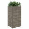 vidaXL Fioriere da Giardino 2 pz Grigie 30x30x60 cm in Polyrattan