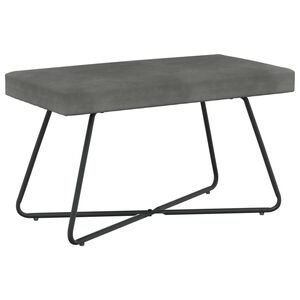 vidaXL panchina Tinta unita Grigio Scuro 80 x 40 x 45 cm Velluto