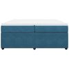 vidaXL Giroletto a Molle con Materasso Blu Scuro 200x200 cm in Velluto