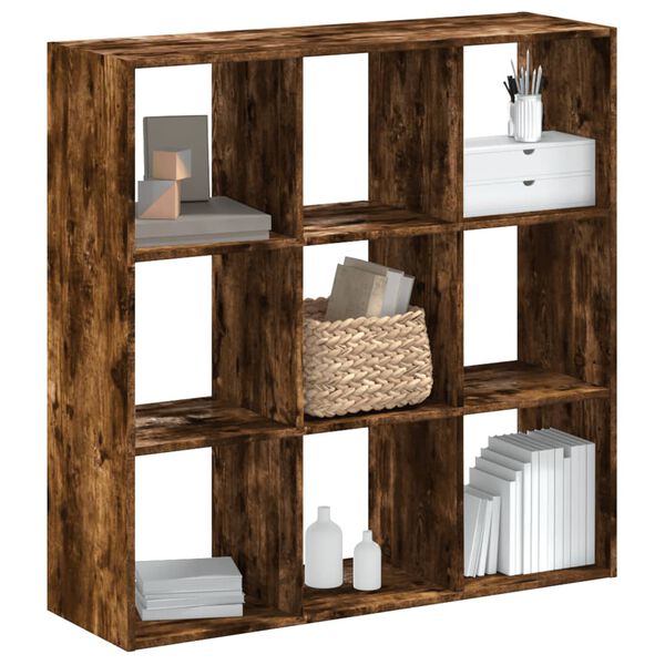 vidaXL Libreria Rovere Fumo 102x32x102 cm in Legno Multistrato