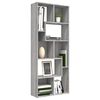vidaXL Libreria Grigio Sonoma 67x24x161 cm in Legno Ingegnerizzato