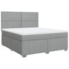 vidaXL Giroletto a Molle con Materasso Grigio Chiaro180x200 cm Tessuto
