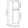 vidaXL Mobile da Bagno Grigio Cemento 30x30x95 cm in Legno Multistrato