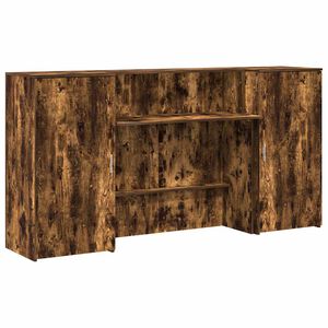 vidaXL Banco Reception Rovere Fumo 200x50x103,5cm in Legno Multistrato